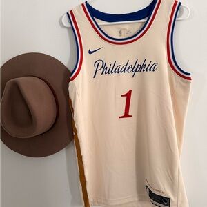 Mike Scott 76ers Jersey Issued #1 Cream Jersey from the 2019-20 NBA Season